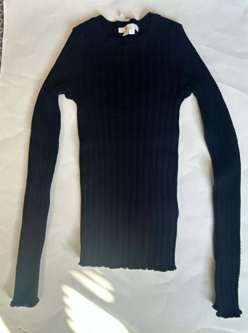 Boden Ribbed Sweater Size XS Navy Blue Crewneck Long Sleeve Knit